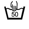symbool kleding handwassen 50º